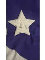 Creative Kreations Ceramics and Gifts Star face plaque 6" ready to paint ceramic bisque