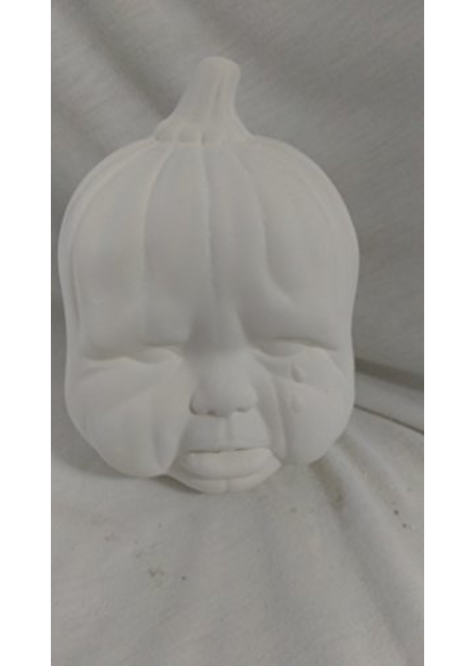 Creative Kreations Ceramics and Gifts Halloween Crying Pumpkin 6" Ceramic Bisque, Ready To Paint