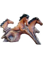 Creative Kreations Ceramics and Gifts Driftwood Horses 8" x 13" Ceramic Bisque, Ready to Paint