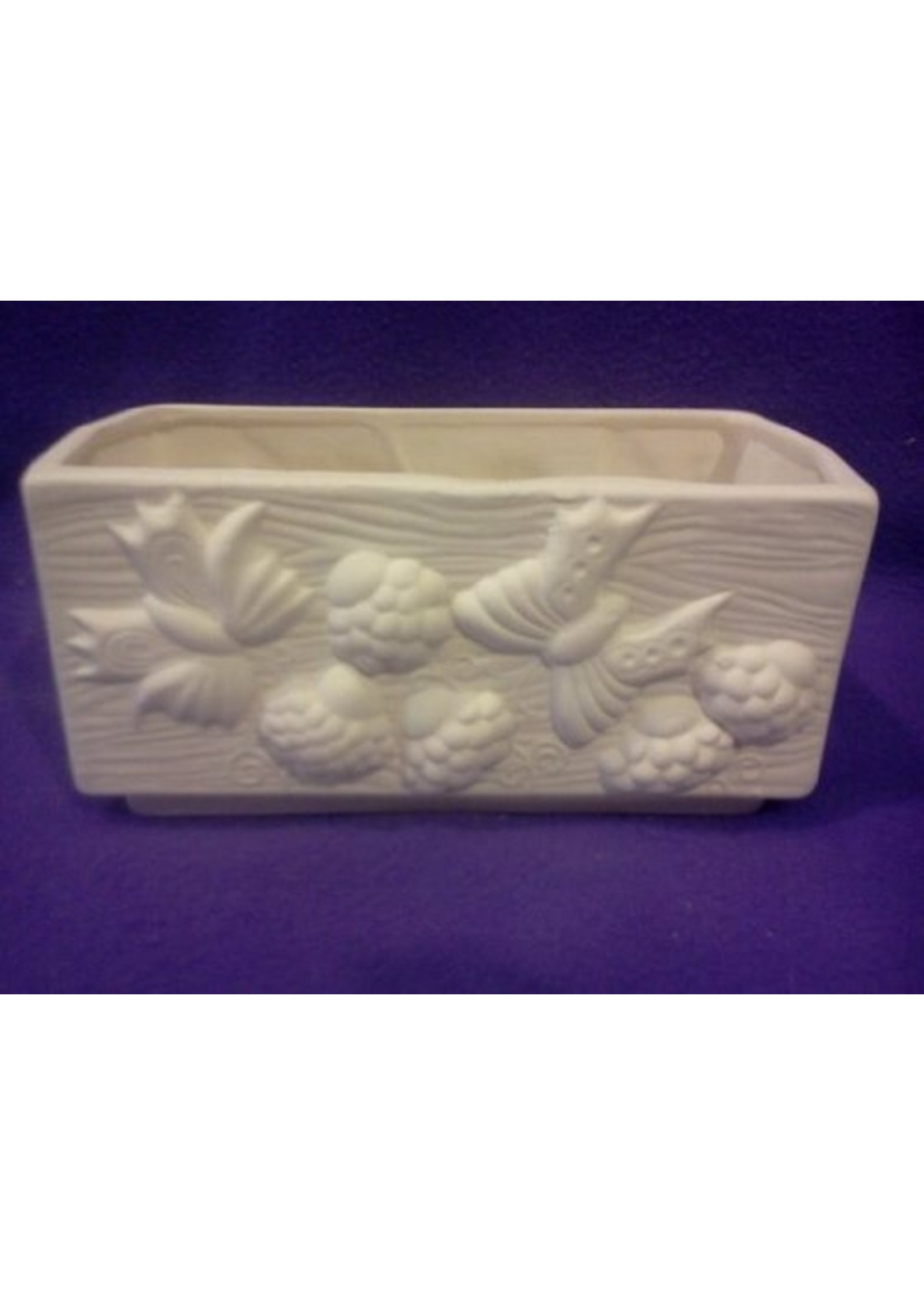Creative Kreations Ceramics and Gifts Butterfly Square Sill Planter 7"  3" Ceramic Bisque, Ready to Paint