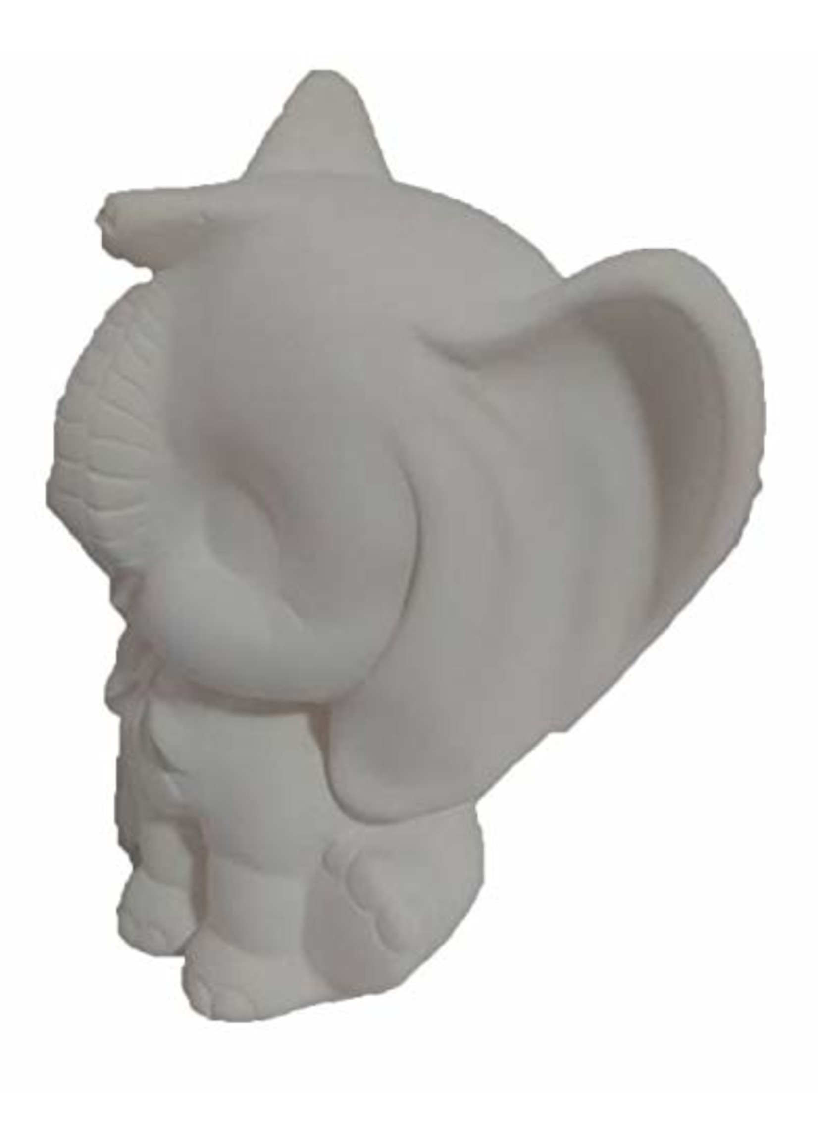 Creative Kreations Ceramics and Gifts Cutsie Elephant 5" Ceramic Bisque, Ready to Paint