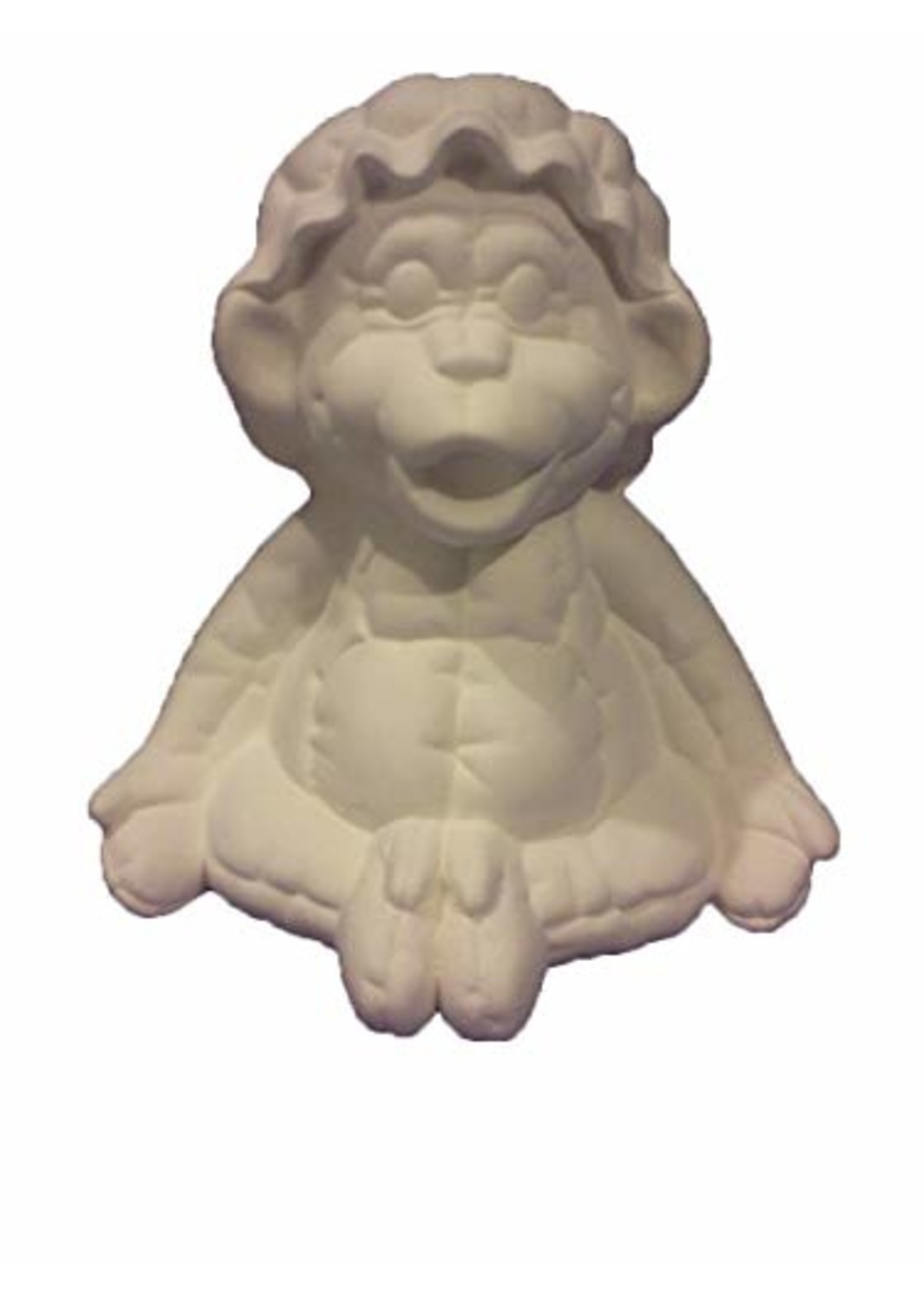 Creative Kreations Ceramics and Gifts Soft Sculpture Monkey 8" Ceramic Bisque, Ready to Paint