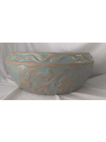 Creative Kreations Ceramics and Gifts Leaf Embossed Planter Pot with Base  9 3/4" x 5 1/2" Glaze Finish ready to use ceramic pot