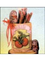 Creative Kreations Ceramics and Gifts Tomato Seed Packet Vase 6" Ceramic Bisque, Ready to Paint, Glazed Inside