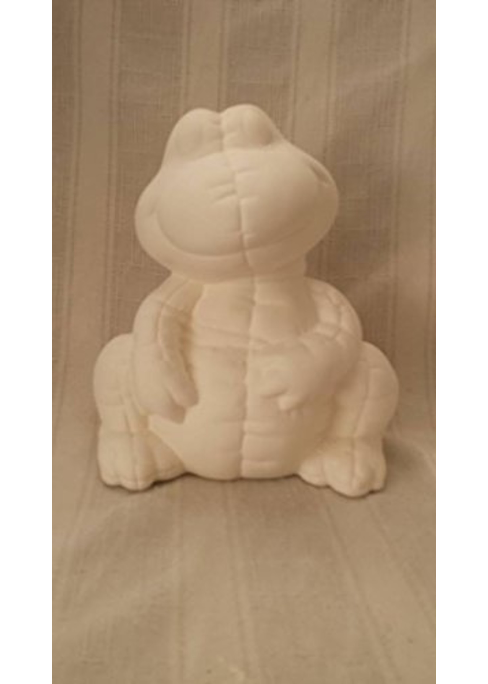 Creative Kreations Ceramics and Gifts Soft Sculpture Frog 7" Ceramic Bisque, Ready to Paint