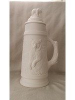 Creative Kreations Ceramics and Gifts 17" Bear Stein Ceramic Bisque, Ready to Paint, Glazed Inside