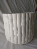 Creative Kreations Ceramics and Gifts Bamboo Planter 7" x 7 1/2" Ceramic Bisque Ready to Pain