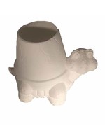 Creative Kreations Ceramics and Gifts Turtle Planter Pot 11" x 7 3/4" x 4" Ceramic Bisque, Ready To Paint