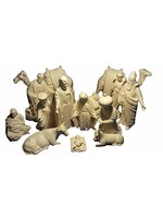 Creative Kreations Ceramics and Gifts Christmas Nativity Ceramic Bisque 15 Piece Set Porcelain Matte Finish