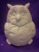 Creative Kreations Ceramics and Gifts Soft Sculpture Owl 8" Ceramic Bisque, Ready to Paint