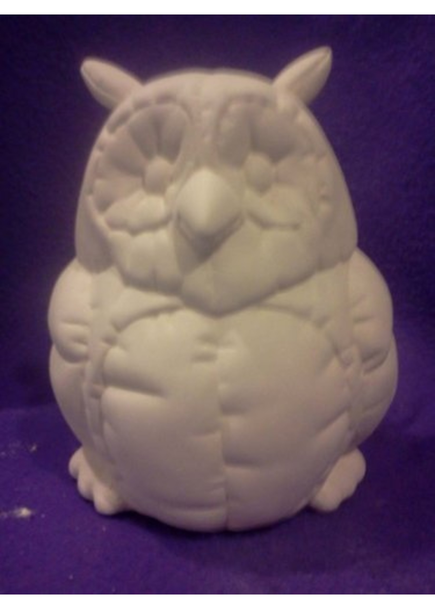 Creative Kreations Ceramics and Gifts Soft Sculpture Owl 8" Ceramic Bisque, Ready to Paint