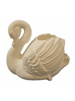 Creative Kreations Ceramics and Gifts Swan Planter 7" x 8" Ceramic Bisque, Ready to Paint