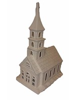 Creative Kreations Ceramics and Gifts Village Church 12 1/2" Ready to Paint Ceramic Bisque
