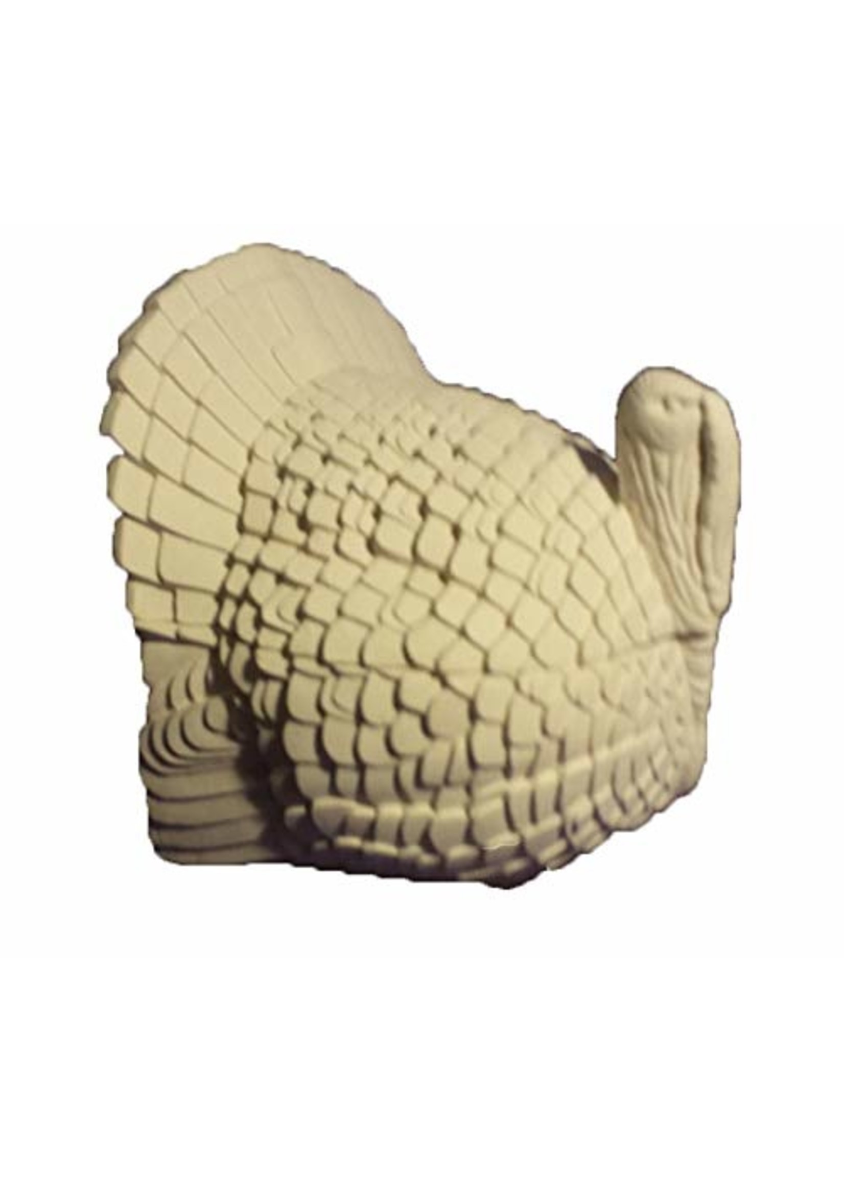 Creative Kreations Ceramics and Gifts Turkey Candy Dish with Lid 7" Ceramic Bisque, ready to paint, glazed inside
