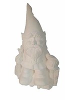 Creative Kreations Ceramics and Gifts Blinken Gnome 14" x 7" Ceramic Bisque, Ready to Paint