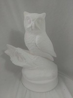 Creative Kreations Ceramics and Gifts Great Horned Owl on Branch 11" Ceramic Bisque, Ready to Paint