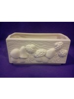 Creative Kreations Ceramics and Gifts Mushroom sill Planter 7" x 3 1/2" x 3 1/2" Ceramic Bisque, Ready to Paint