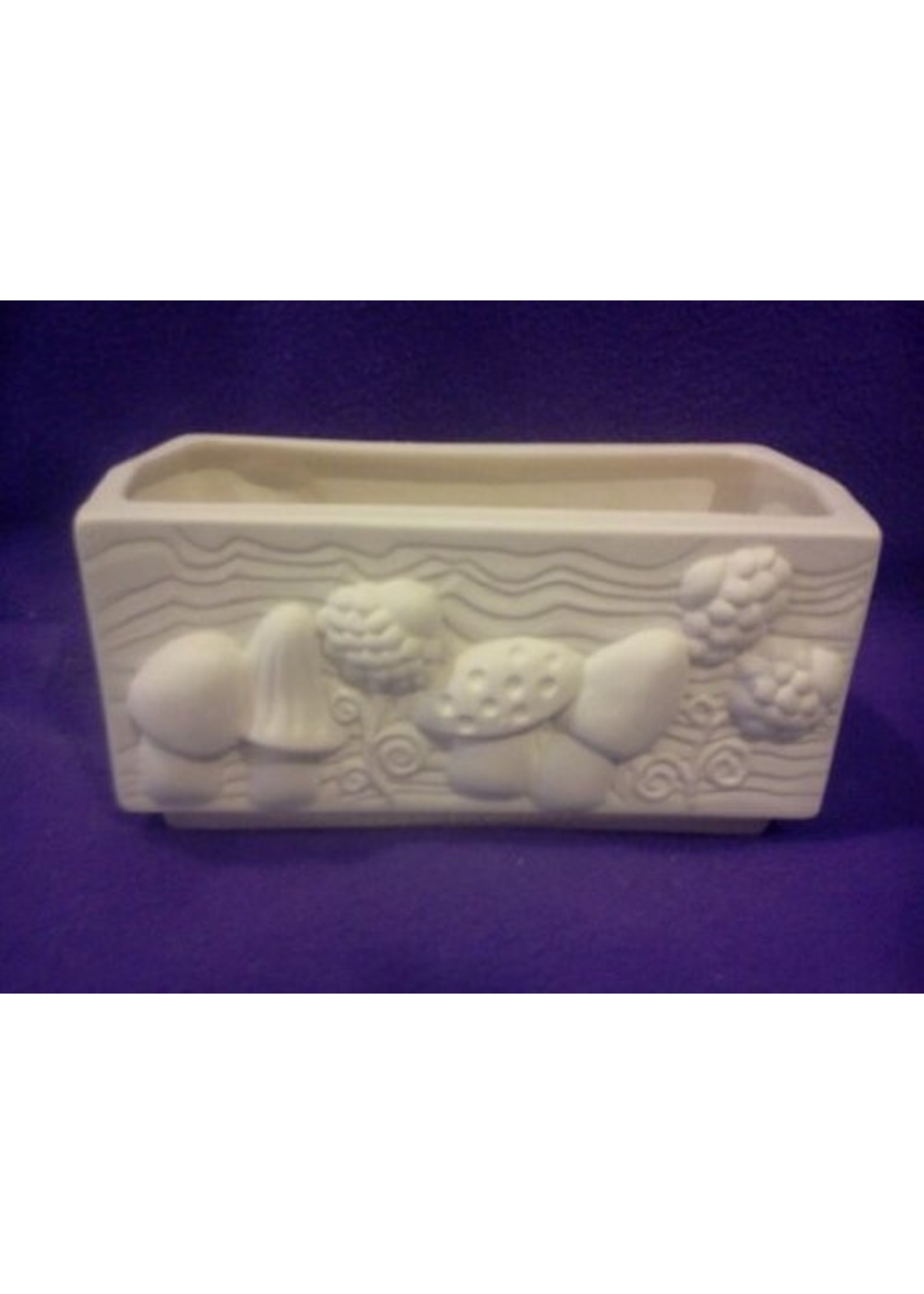 Creative Kreations Ceramics and Gifts Mushroom sill Planter 7" x 3 1/2" x 3 1/2" Ceramic Bisque, Ready to Paint