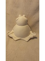 Creative Kreations Ceramics and Gifts Meditating Frog 6" Ceramic Bisque, Ready To Paint