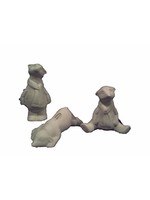 Creative Kreations Ceramics and Gifts Polar Bear Ornaments 3" Set of 3 Ceramic Bisque, Ready to Paint