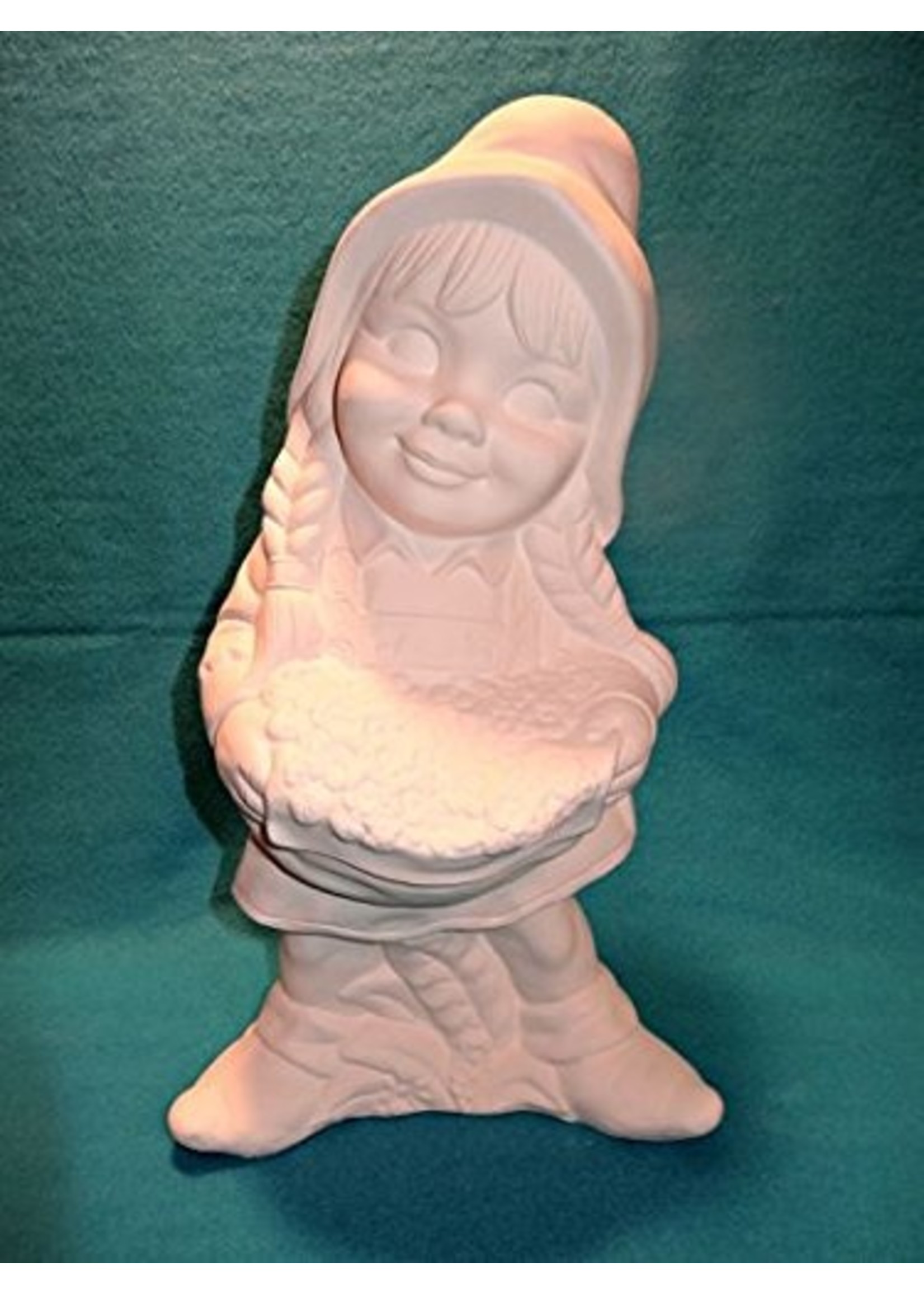 Creative Kreations Ceramics and Gifts Susie Garden Gnome 17" Ceramic Bisque, Ready to Paint