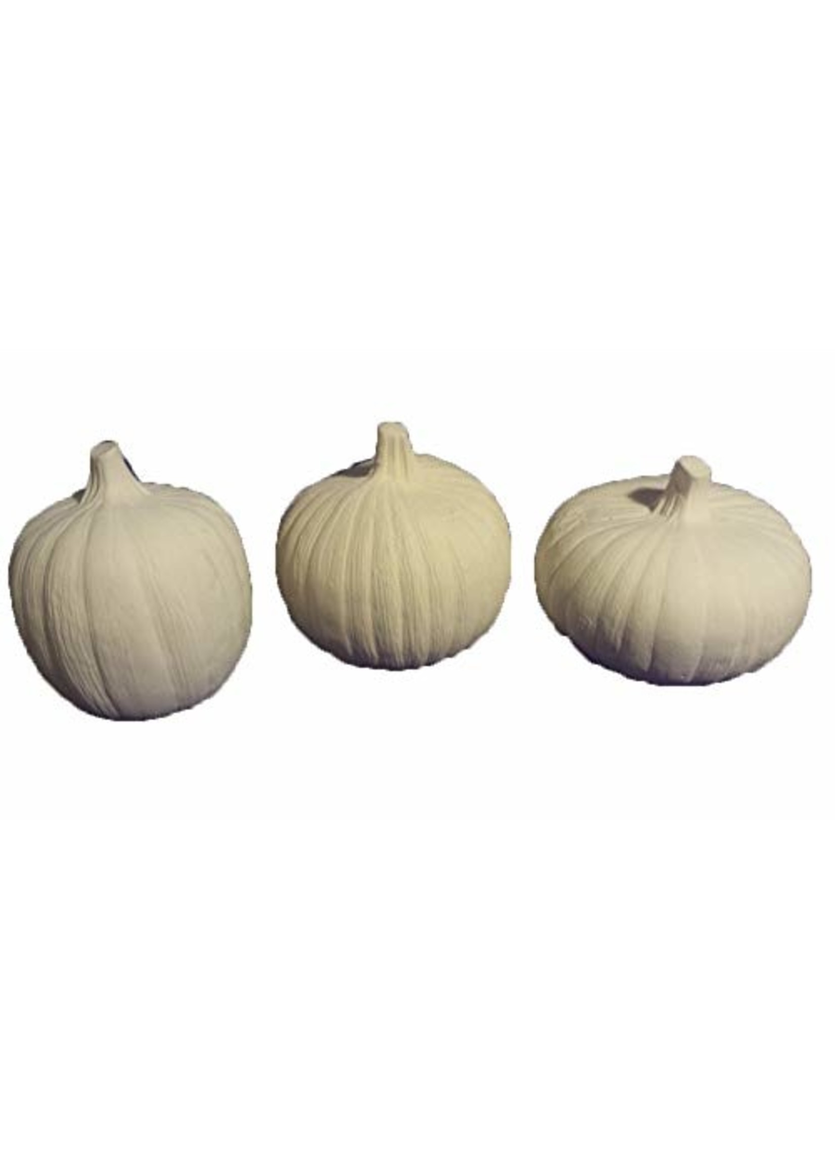 Creative Kreations Ceramics and Gifts Plain Pumpkins 5" Set of 3 Ceramic Bisque, Ready to Paint