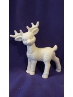 Creative Kreations Ceramics and Gifts Soft Sculpture Standing Deer 11" x 10" Ceramic Bisque, Ready to Paint