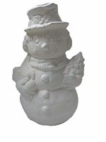 Creative Kreations Ceramics and Gifts Frosty the Snowman 9" Ceramic Bisque, Ready To Paint