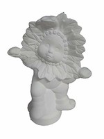 Creative Kreations Ceramics and Gifts Poinsettia Sweet Tot on Pot 9 1/2" Ceramic Bisque, Ready to Paint