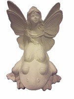 Creative Kreations Ceramics and Gifts Fairy on Frog 9" Ceramic Bisque, Ready to Paint