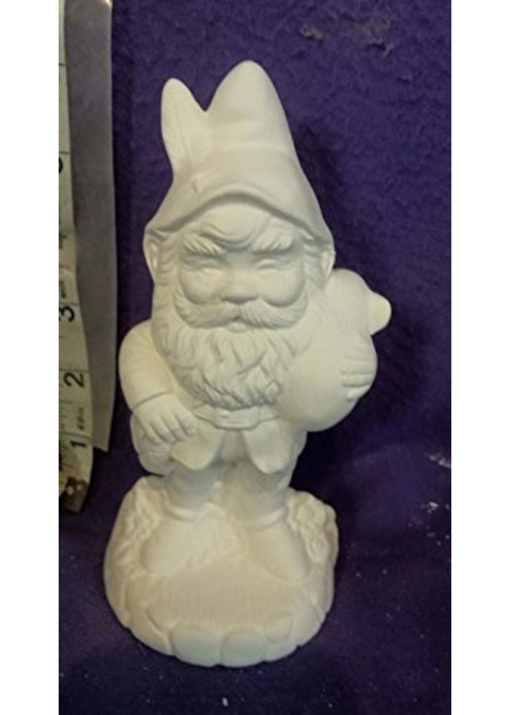 Creative Kreations Ceramics and Gifts Papa Gnome holding mouse 6" Ceramic Bisque, Ready to Paint