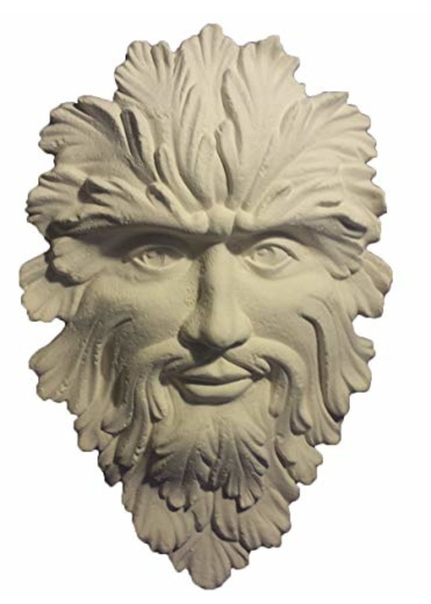 Creative Kreations Ceramics and Gifts Green Man Plaque 14" Ceramic Bisque, Ready to Paint