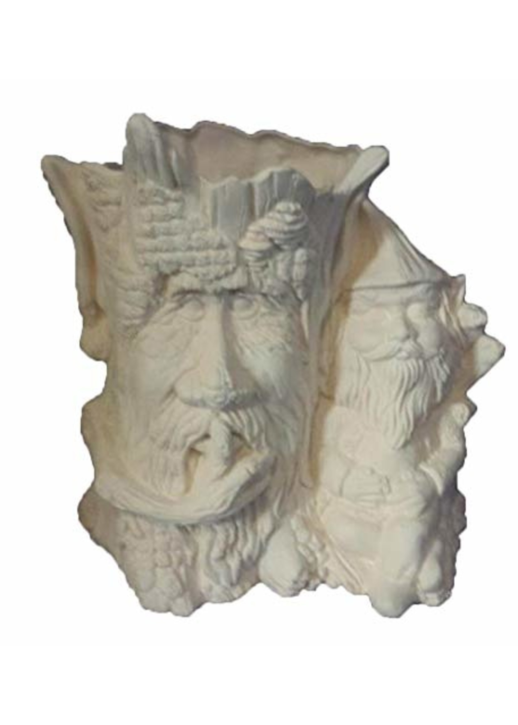 Creative Kreations Ceramics and Gifts Ent with Sleeping Gnome Planter 10" Ceramic Bisque, Ready to Paint