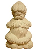 Creative Kreations Ceramics and Gifts Mrs Santa Sitting Knitting 14" Ceramic Bisque, Ready to Paint