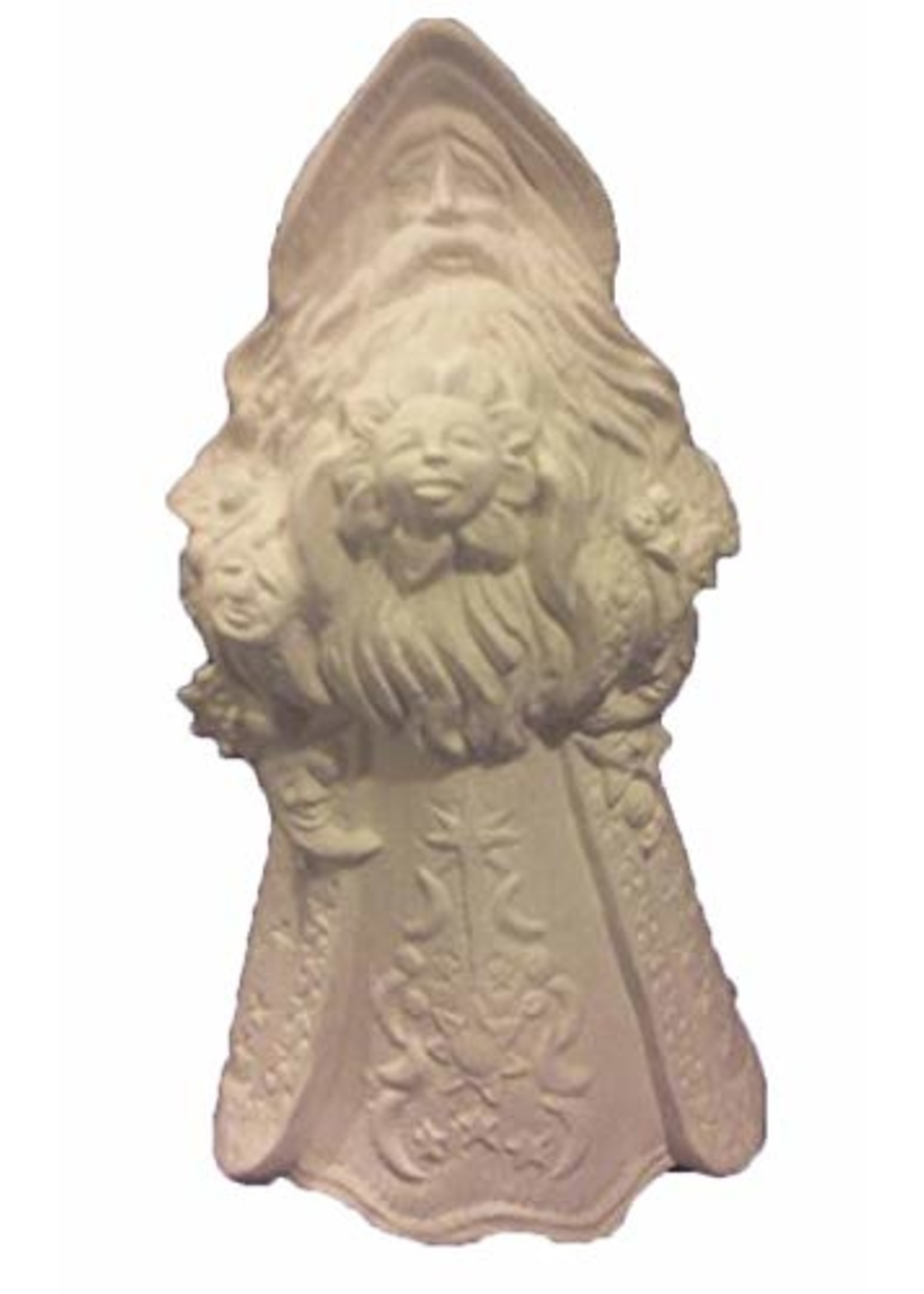 Creative Kreations Ceramics and Gifts Moon and star santa 9" Ceramic Bisque, Ready to Paint