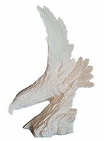 Creative Kreations Ceramics and Gifts Carved Eagle 12" Ceramic Bisque, Ready to Paint