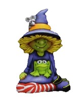 Creative Kreations Ceramics and Gifts Winnie the Witch with Frog 7" Ceramic Bisque, Ready To Paint