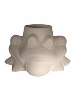 Creative Kreations Ceramics and Gifts Frog Planter Pot 11" x 7" x 4" Ceramic Bisque, Ready To Paint