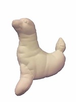 Creative Kreations Ceramics and Gifts Soft Sculpture Seal 7" Ceramic Bisque, Ready to Paint