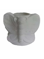 Creative Kreations Ceramics and Gifts Butterfly Pot Planter 5" x 7" Ceramic Bisque, Ready to Paint