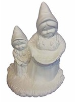 Creative Kreations Ceramics and Gifts Mama Gnome with Daughter 5" Ceramic Bisque, Ready to Paint