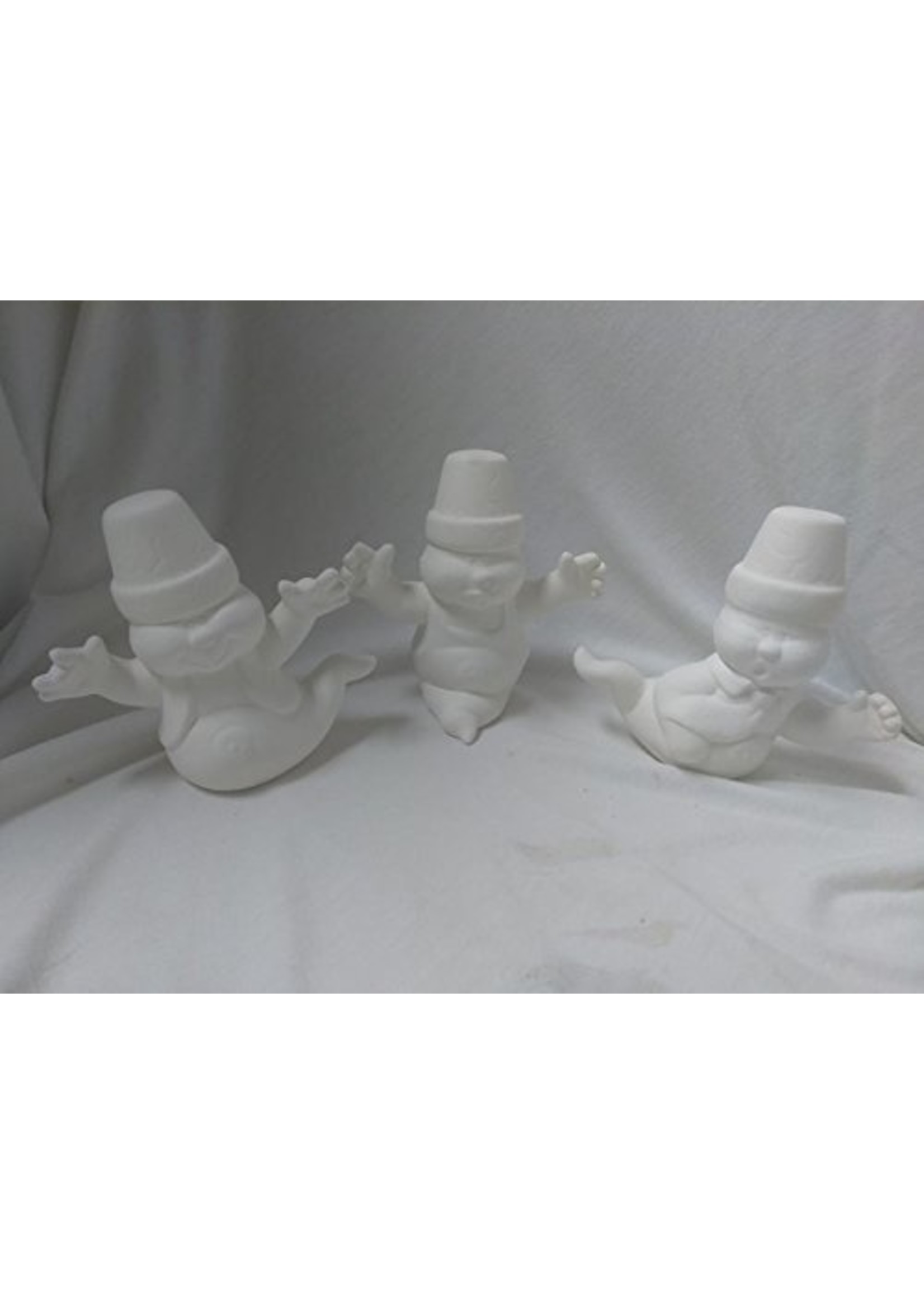 Creative Kreations Ceramics and Gifts Cracked Pot Ghosts 5" Ceramic Bisque, Ready To Paint