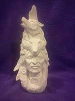 Creative Kreations Ceramics and Gifts Wolf Spirit Totem 11" Ceramic Bisque, Ready to Paint