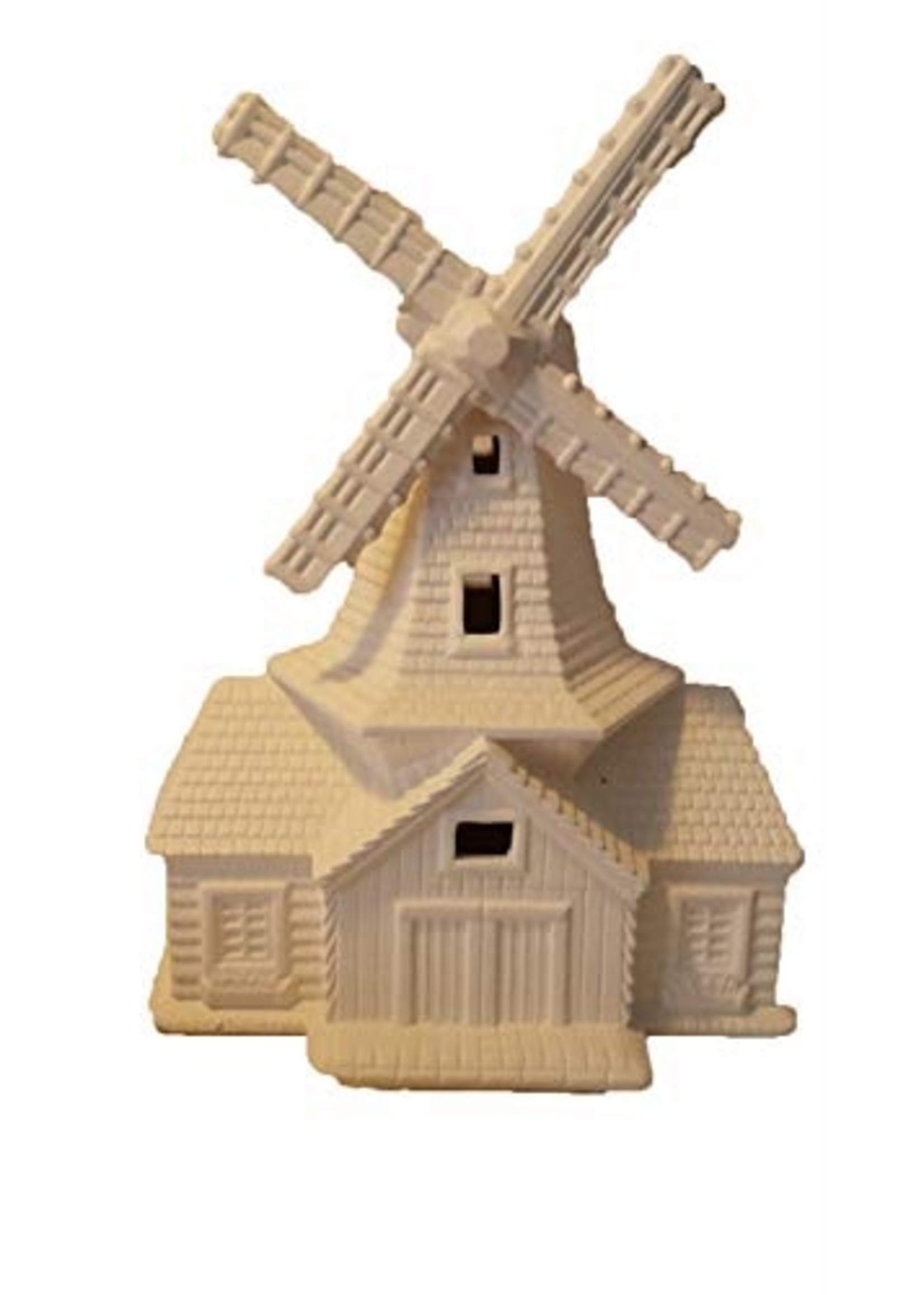 Creative Kreations Ceramics and Gifts Windmill Village House  8" x 6" Ready to Paint, Ceramic Bisque