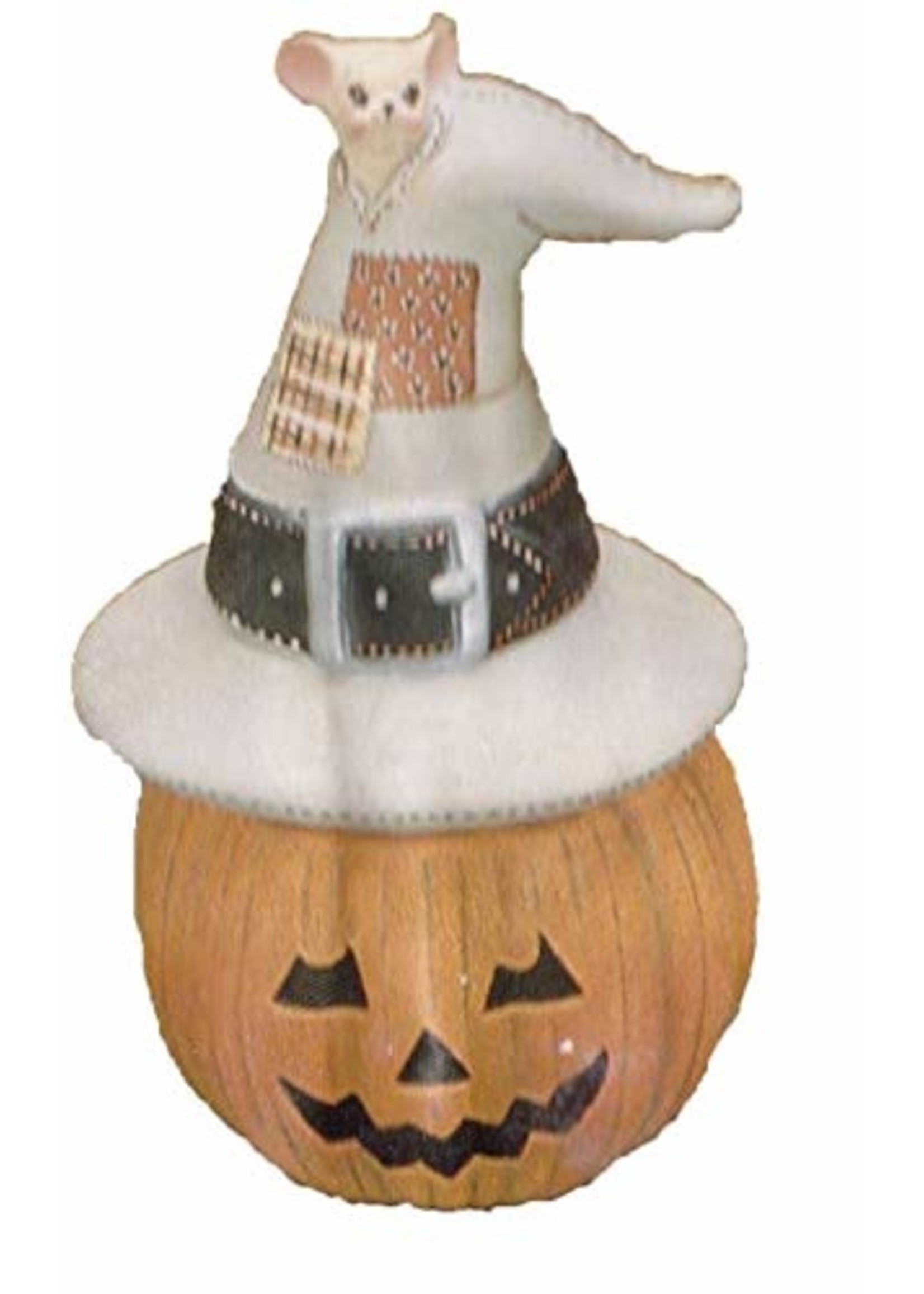 Creative Kreations Ceramics and Gifts Pumpkin Witch 8" Candy Dish Ceramic Bisque, Ready to Paint Glazed Inside