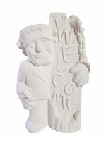 Creative Kreations Ceramics and Gifts Frankie Welcome 17" Ceramic Bisque, Ready to Paint