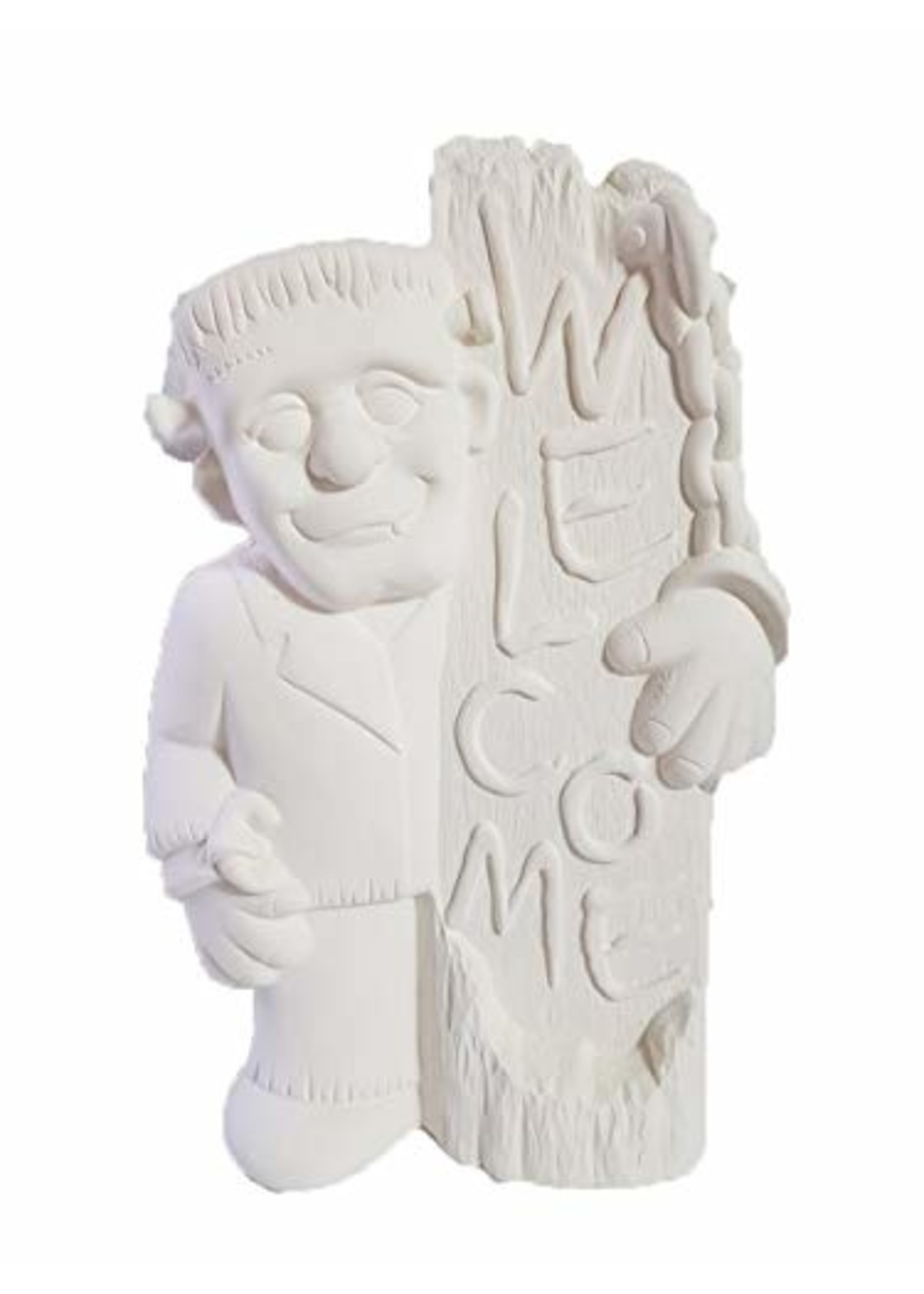 Creative Kreations Ceramics and Gifts Frankie Welcome 17" Ceramic Bisque, Ready to Paint