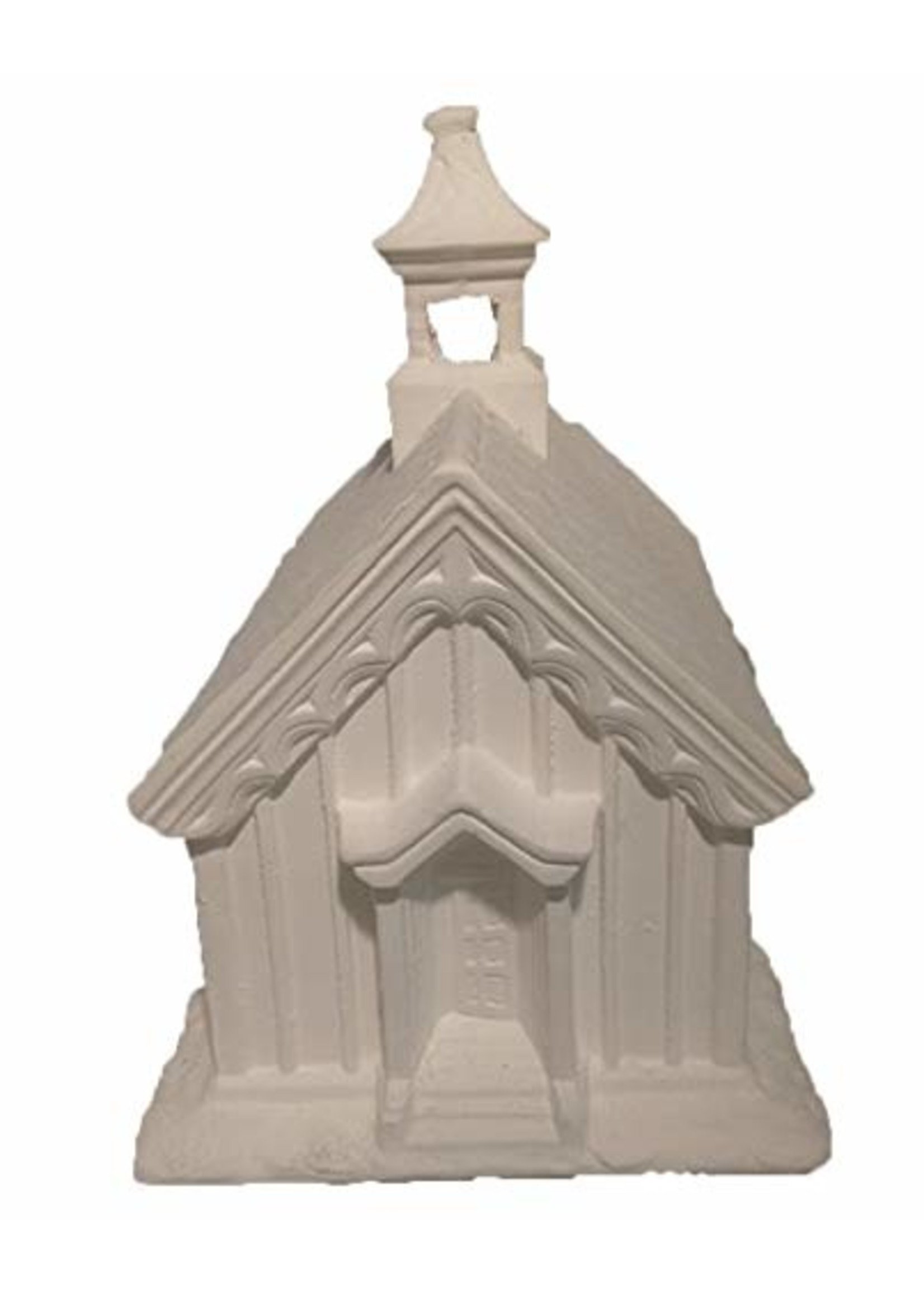 Creative Kreations Ceramics and Gifts School Village House 8" x 5" x 6" Ceramic Bisque, Ready to Paint