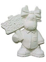 Creative Kreations Ceramics and Gifts Christmas Moose "Tis the Season" 11" Ceramic Bisque, Ready to Paint