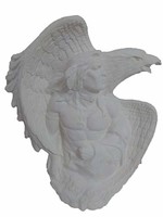 Creative Kreations Ceramics and Gifts Native Warrior with Eagle Spirit 9 1/2" Ceramic Bisque, Ready To Paint